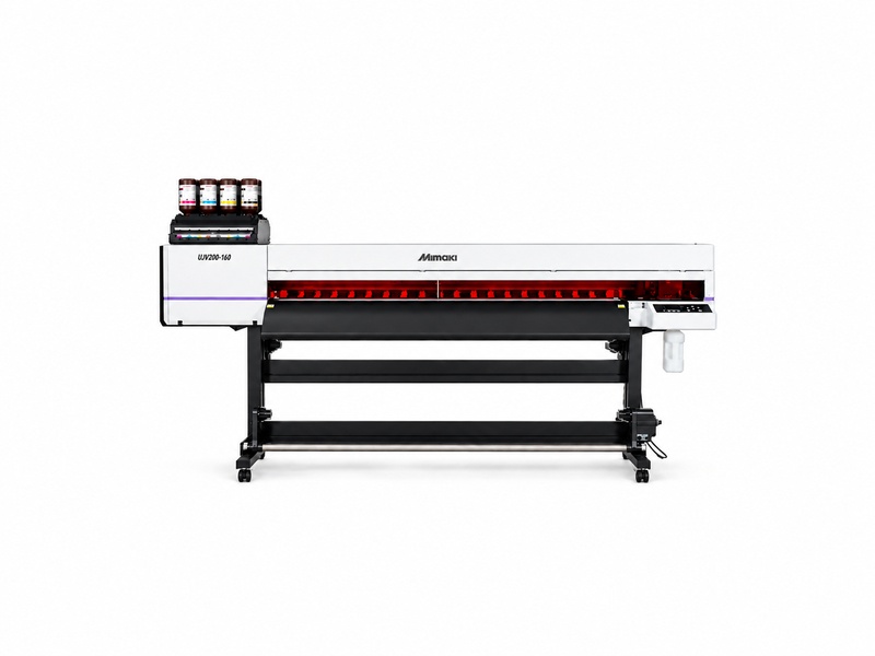 Mimaki UJV200-160 UV-LED Print & Cut Inkjet Printer inkl. Standfuß, Medienzuführung, Netzkabel, Bedienerhandbuch und Rasterlink Software