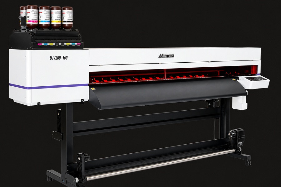 Mimaki UJV200-160 UV-LED Print & Cut Inkjet Printer inkl. Standfuß, Medienzuführung, Netzkabel, Bedienerhandbuch und Rasterlink Software